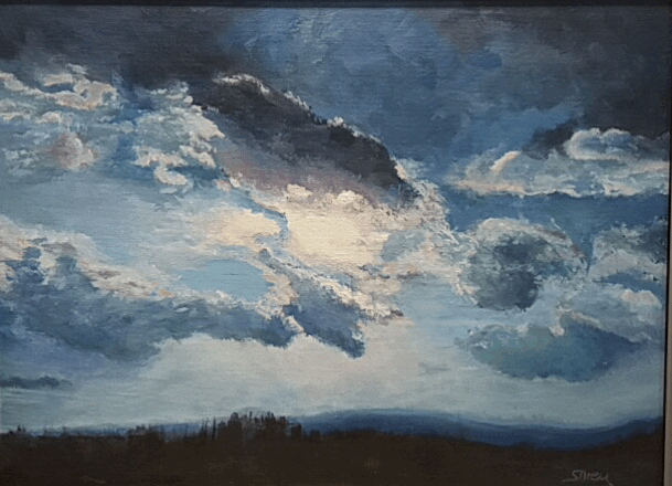 On the sky, Painting Iren Sefcic Takac