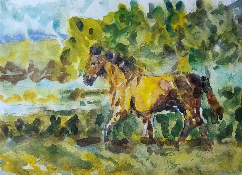 Horse, Painting Nelson Chale Cuéllar