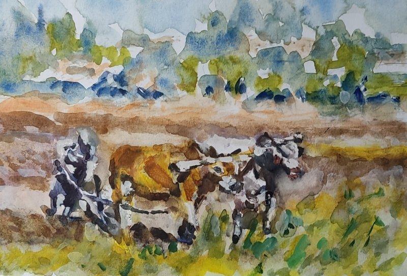 Plow, Painting Nelson Chale Cuéllar