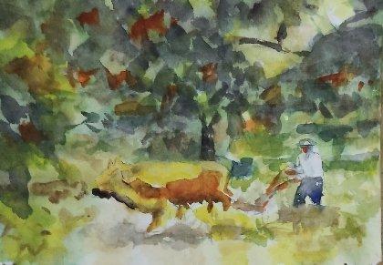 Plow, Painting Nelson Chale Cuéllar