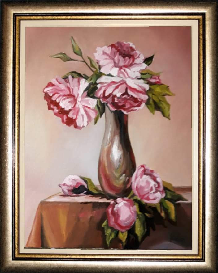 Mrtva priroda cveće 1, Painting Miloš Jovičić