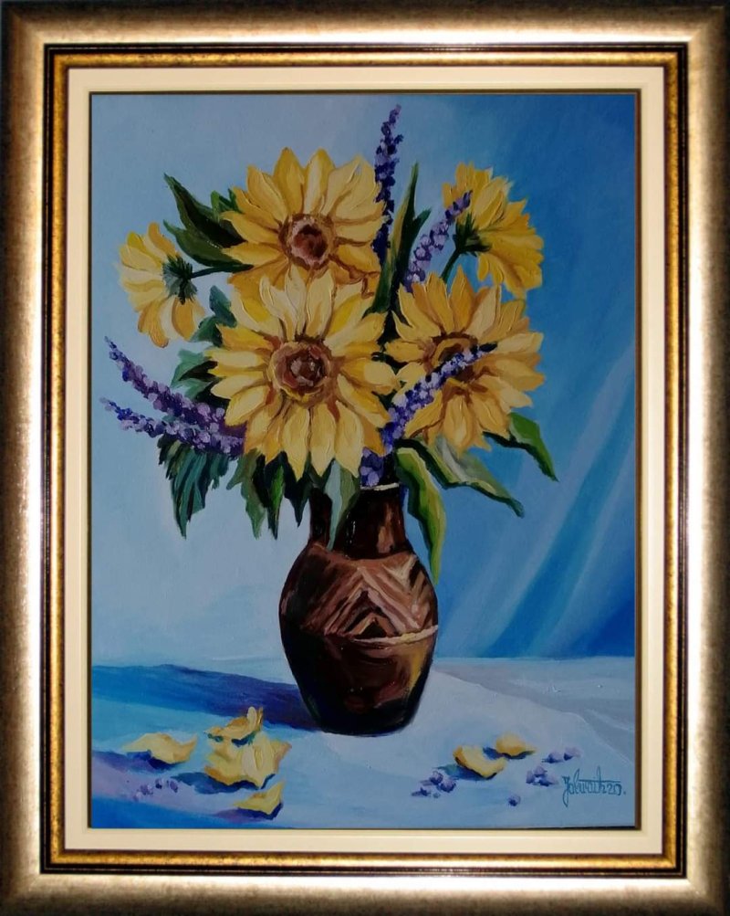 Mrtva priroda cveće 2, Painting Miloš Jovičić