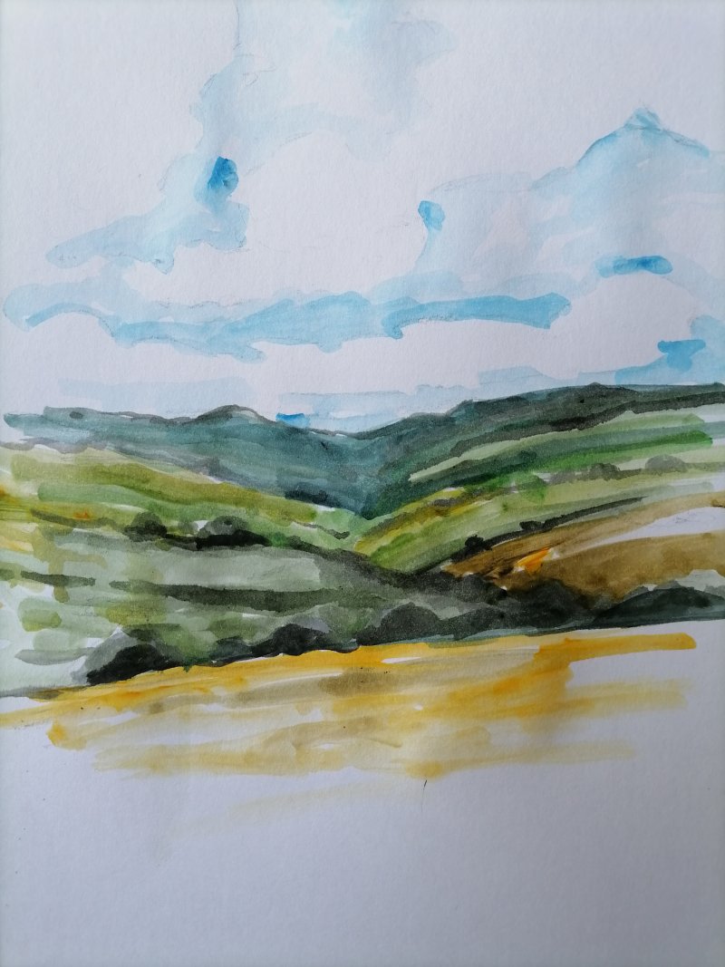 Rural Landscape , Painting Marija Obradovic
