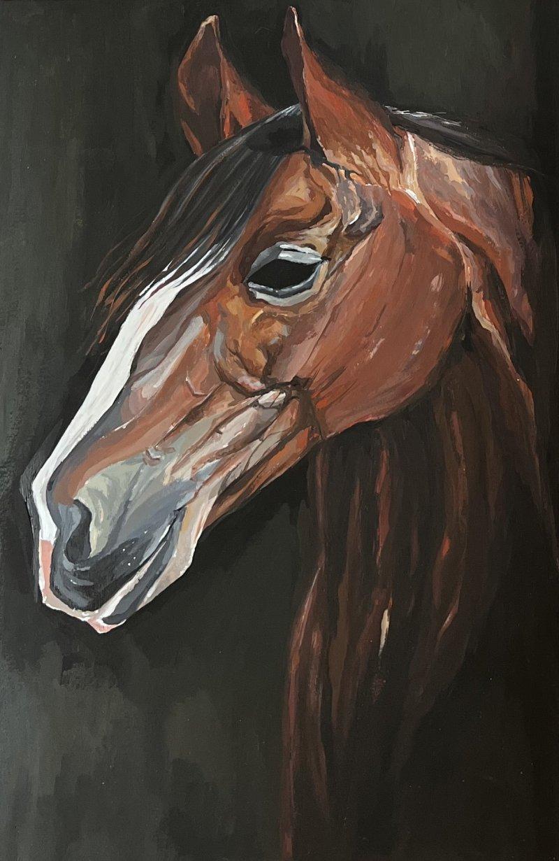 Portrait Of A Horse, Painting Marija Obradovic