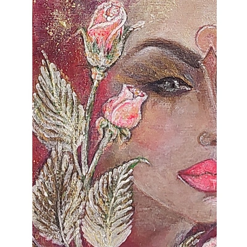 Blooming Scarlet, Painting Sanja Simovic (Art Tantrum)