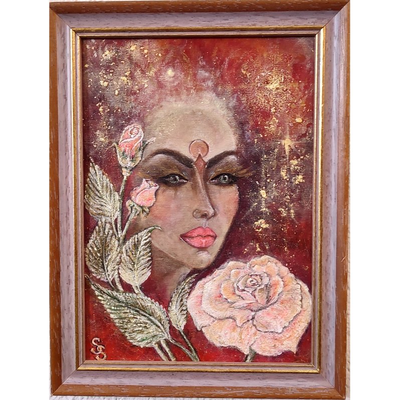 Blooming Scarlet, Painting Sanja Simovic (Art Tantrum)