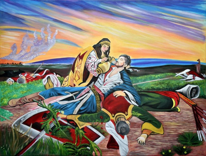 Kosovka devojka, Slika Serbian Artist