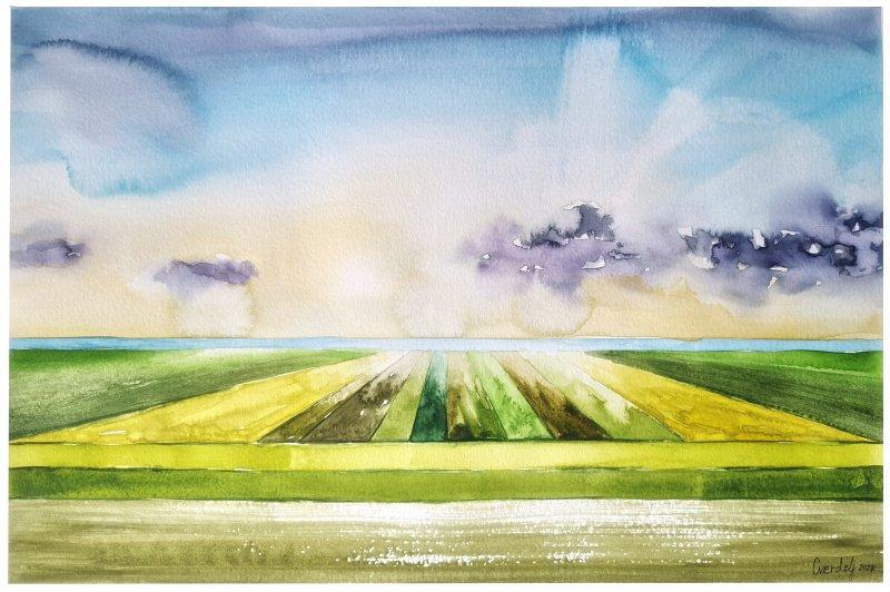 SUNCE NAD RAVNICOM, Painting Danijela Cverdelj
