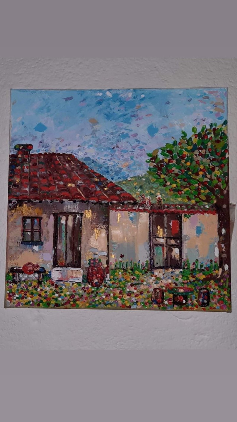 Old house, Painting Lidija Cvetkovic Jancic