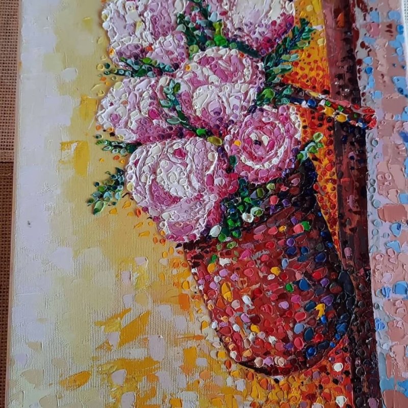 Ruze roze boje, Slika Lidija Cvetkovic Jancic
