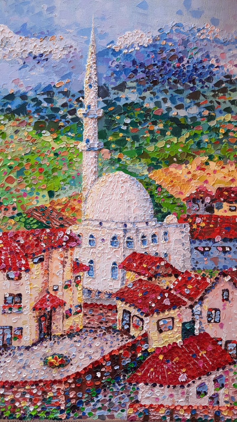The Mosque, Painting Lidija Cvetkovic Jancic