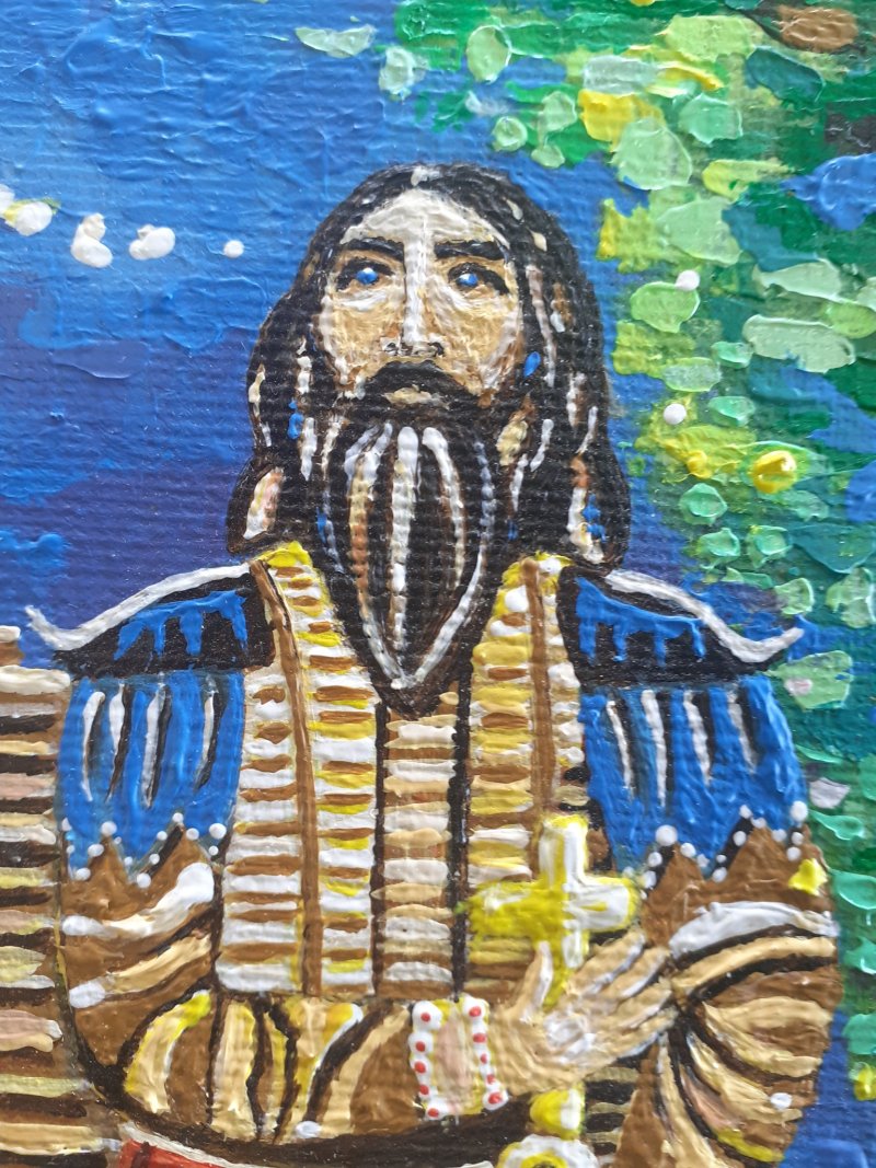 Prince Lazar and Church Lazarica, Painting Lidija Cvetkovic Jancic
