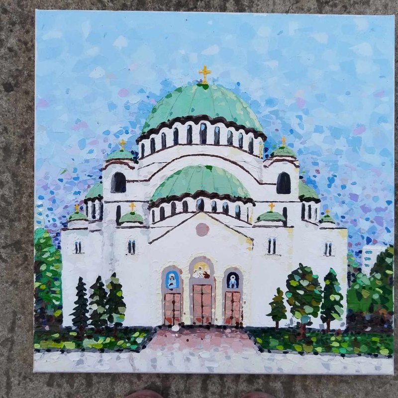 The temple of Holy Sava, Painting Lidija Cvetkovic Jancic