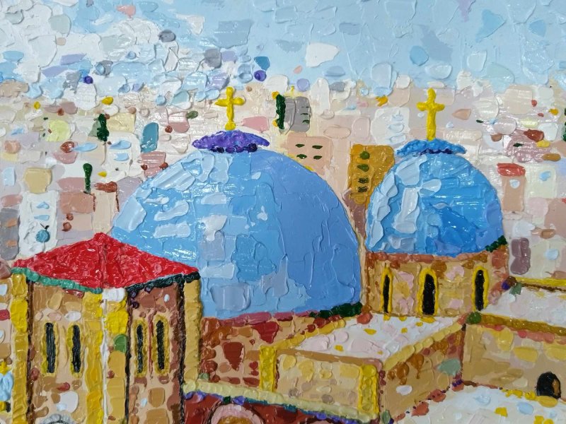 The temple of Hrist Resurrestion in Jerusalem, Painting Lidija Cvetkovic Jancic