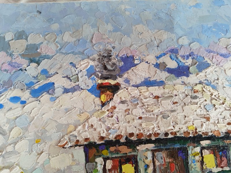 The winter on mountain, Painting Lidija Cvetkovic Jancic