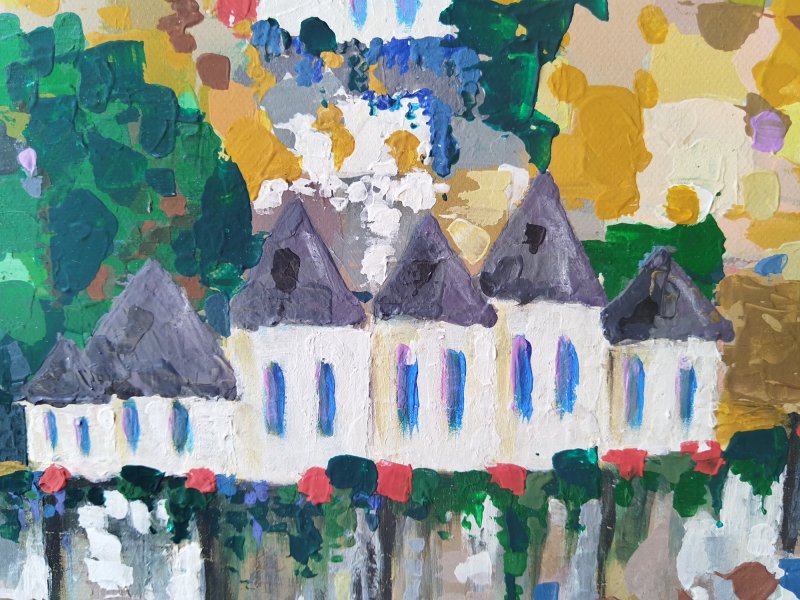 The old castle, Painting Lidija Cvetkovic Jancic