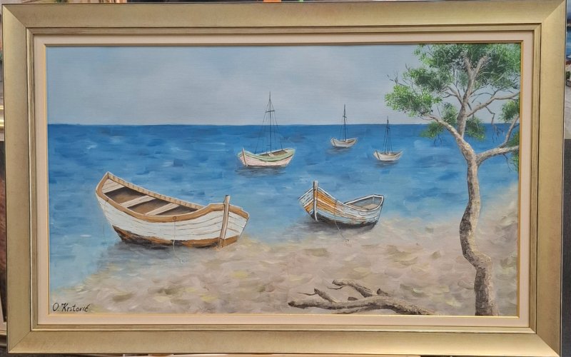 Boats, Painting Olivera Krstovic
