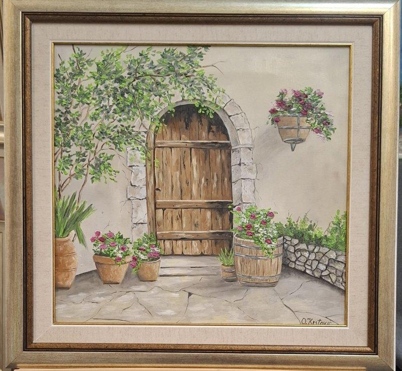 Old door, Painting Olivera Krstovic