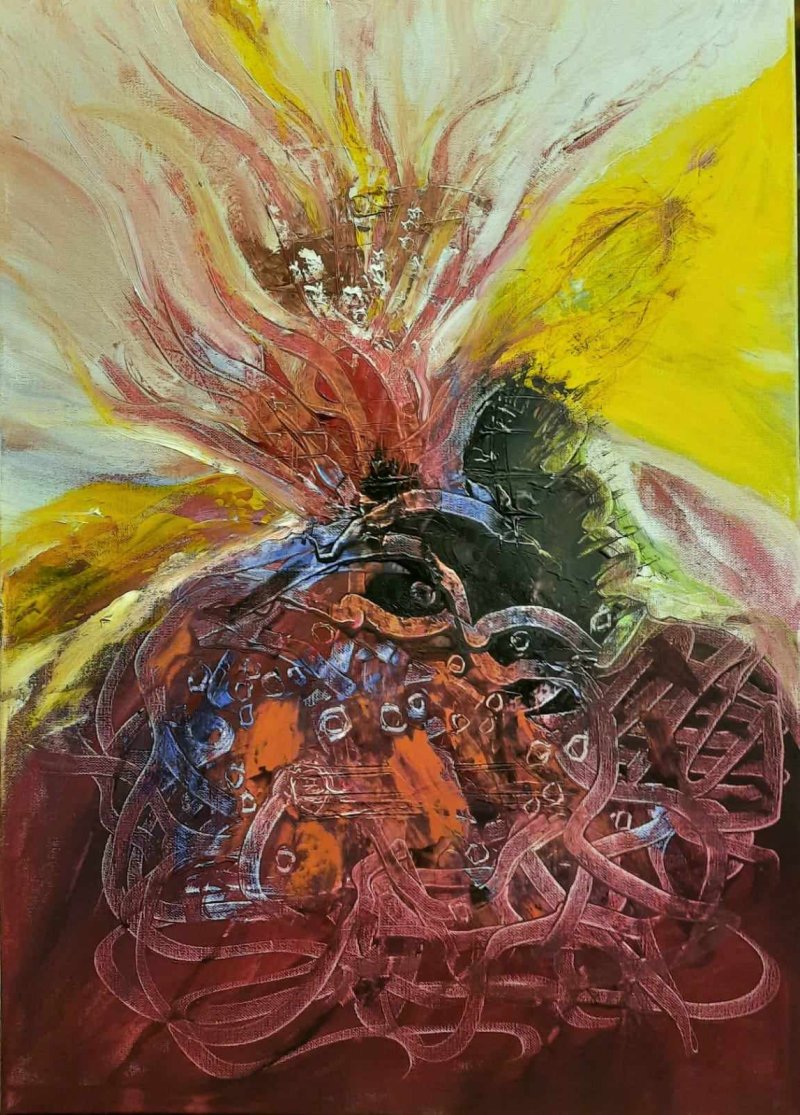 "Flame", Painting Dragica Židišić