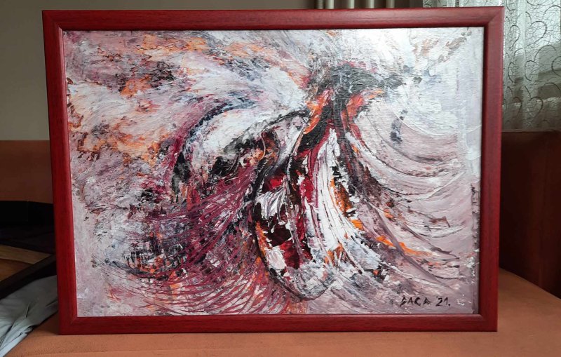 "Playful bird", Painting Dragica Židišić