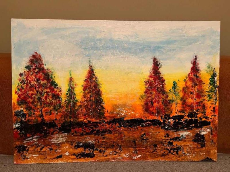 "Sunset", Painting Dragica Židišić