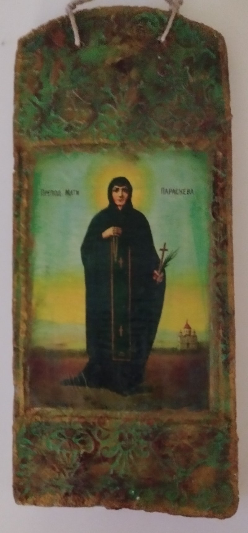 Ikona Svete Petke na biber crepu, Rukotvorina AlSteBo Art