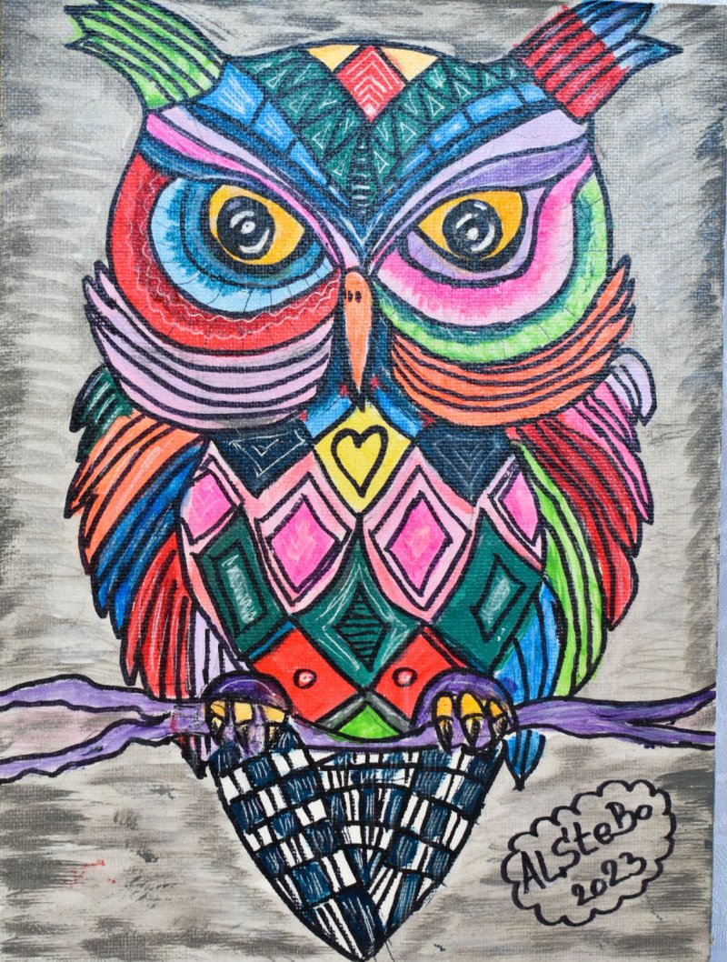 Sova mudrica, Slika AlSteBo Art