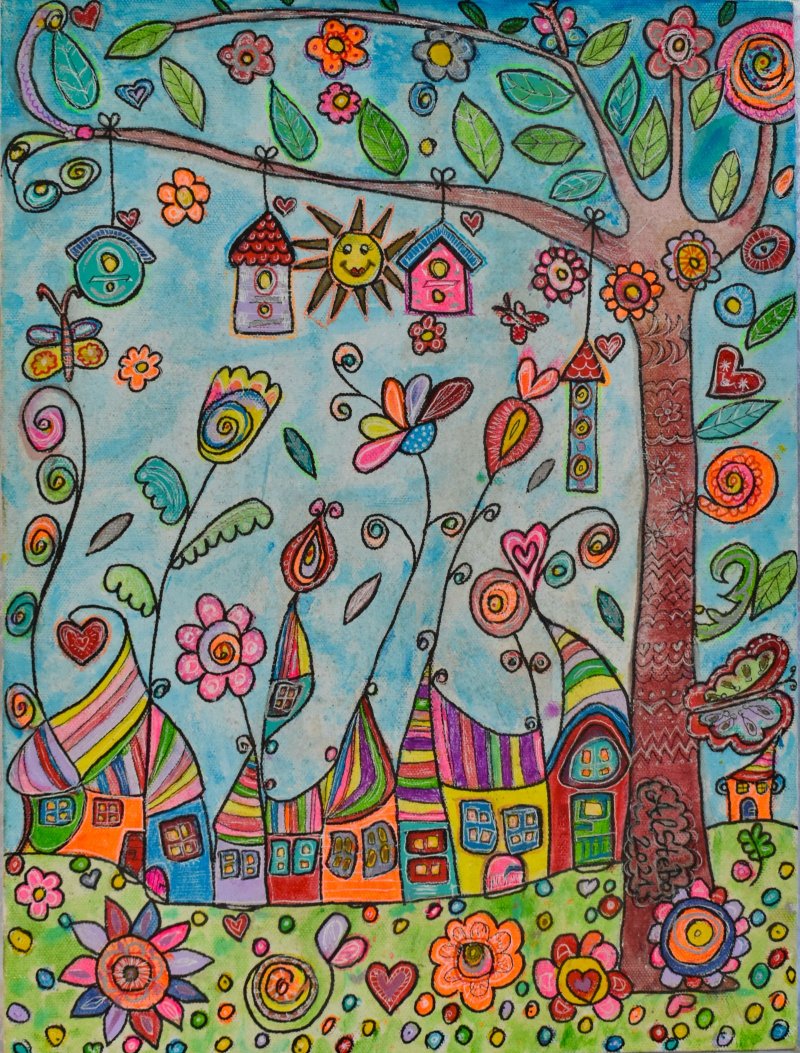 The world is beautiful, Painting AlSteBo Art