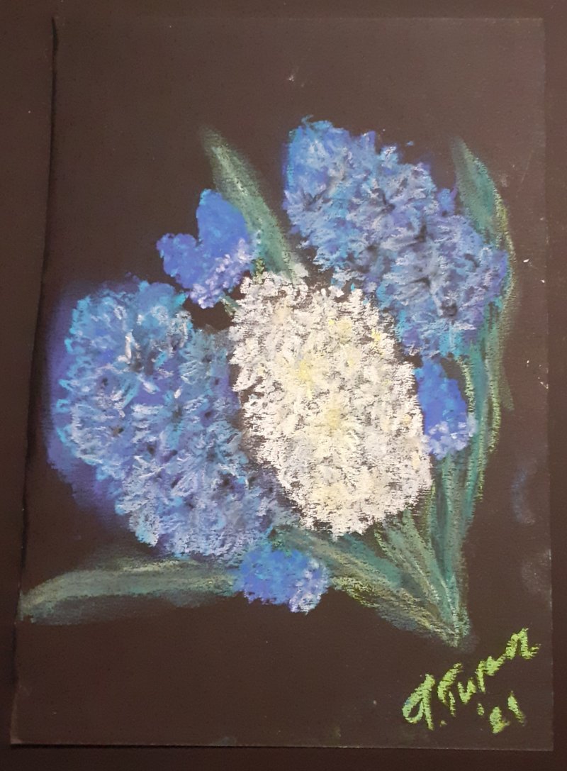 Blue and white, Painting Tatiana Milina Turanova