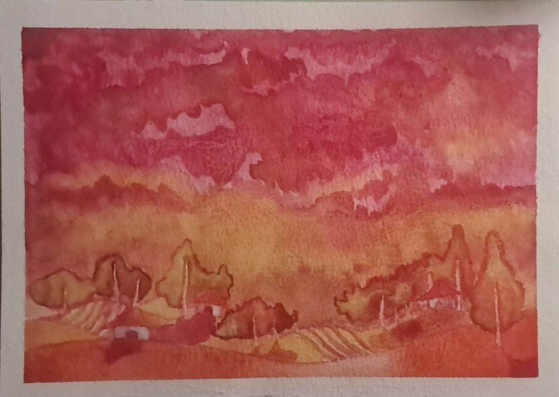 The sky and land of Sumadija, Painting Milos Milosevic