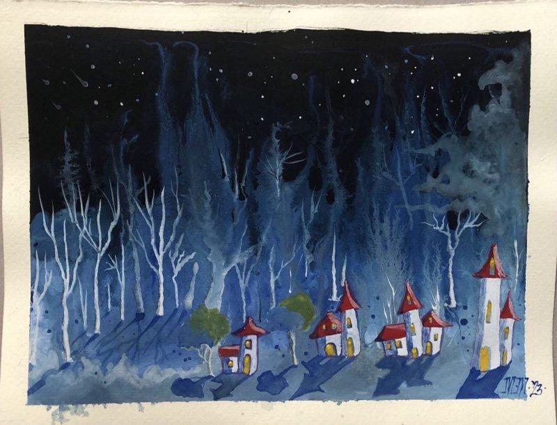 night silence, Painting Milos Milosevic