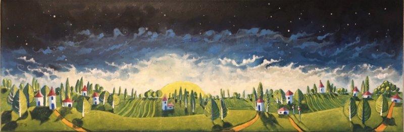 Sunrise in Sumadia, Painting Milos Milosevic