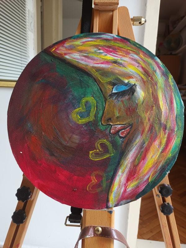 Girl in love, Painting Andriana Krstic