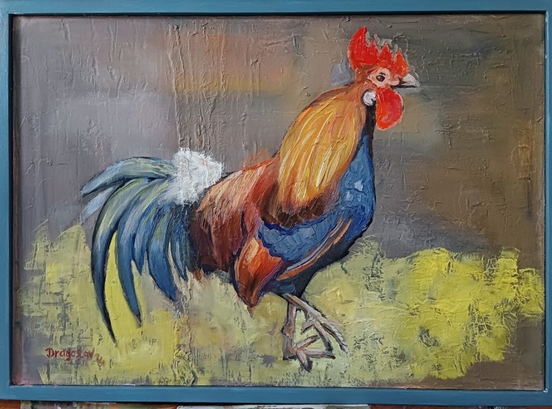 rooster, Painting Dragoslav