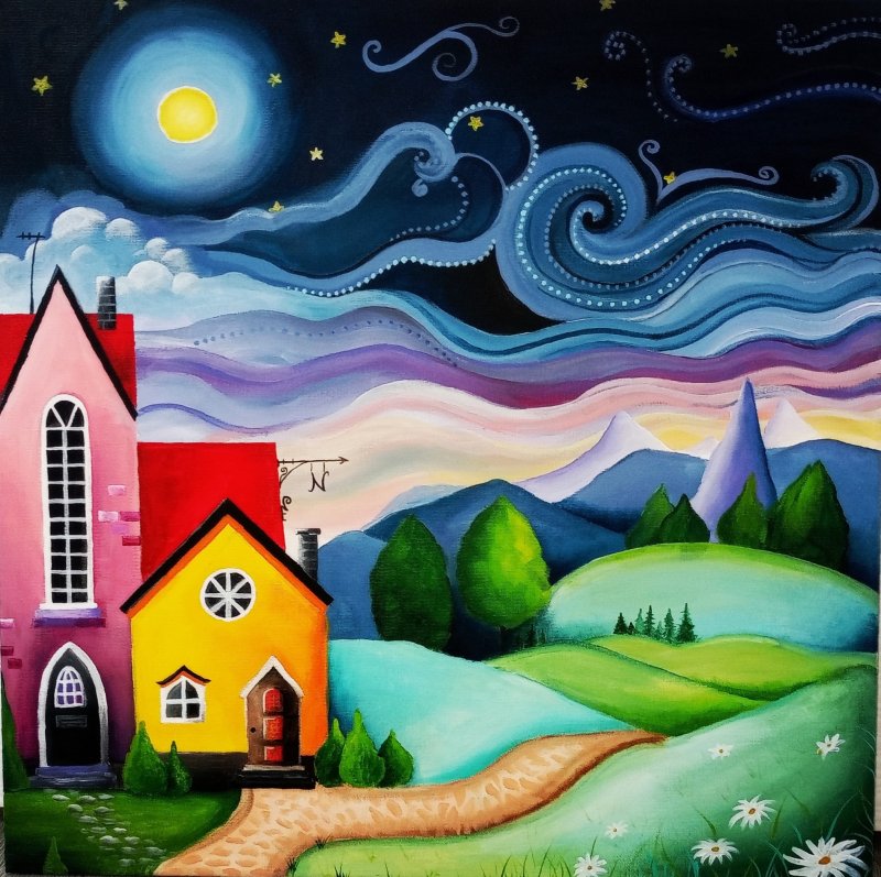 Starry Night, Painting Brankica Žuržulj