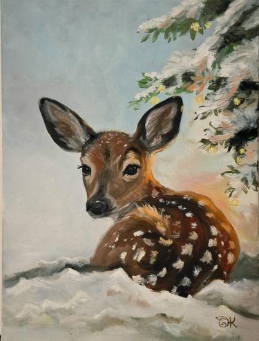 Winter is not over yet, Painting Brankica Žuržulj