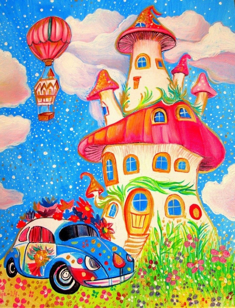 MUSHROOM, Painting Marijana Stevancev