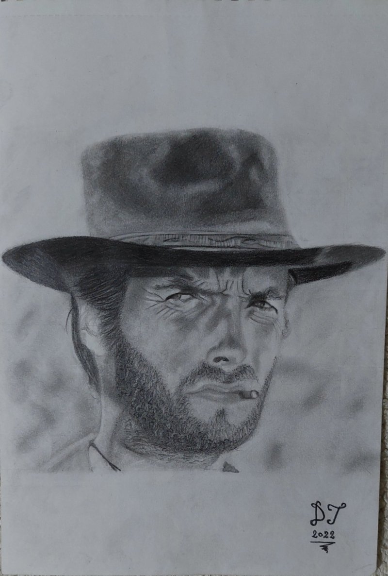 Clint Eastwood portret, Crtež Darko Tanaskovic