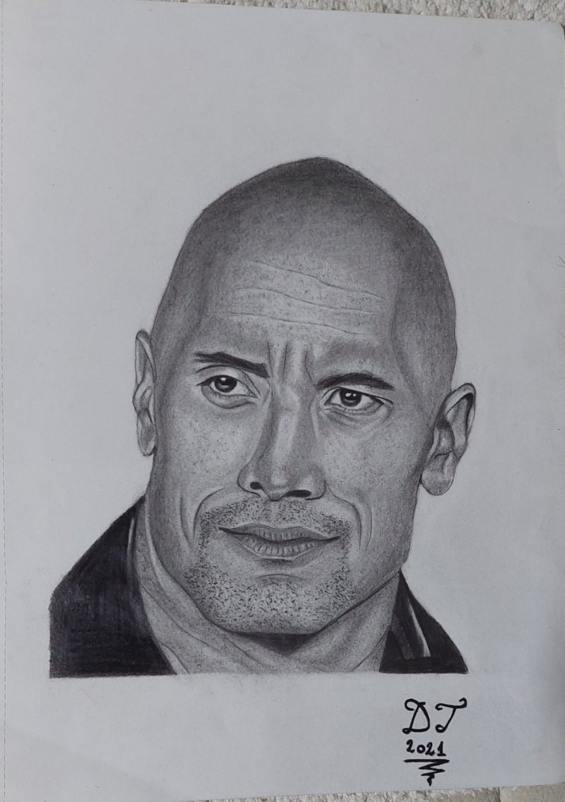 Dwayne Johnson portret, Crtež Darko Tanaskovic