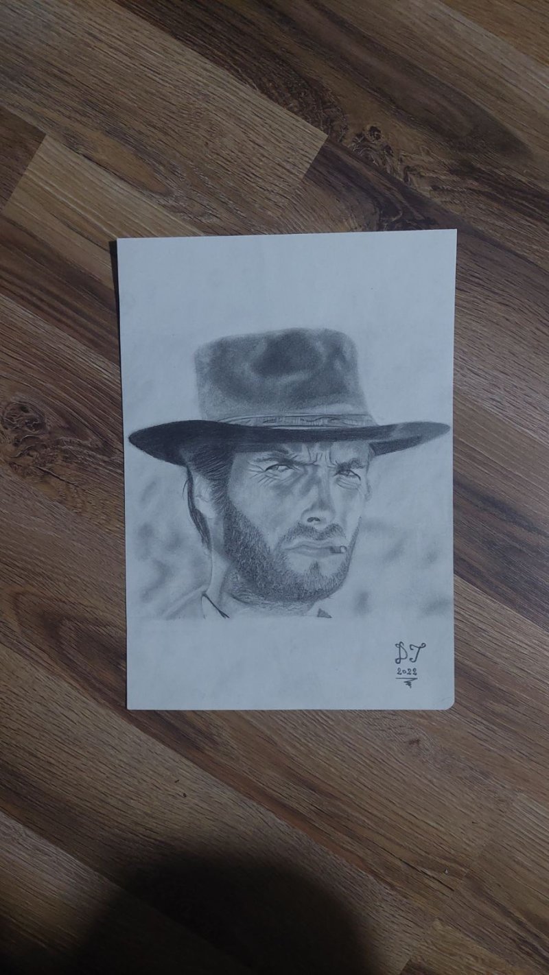 Clint Eastwood portret, Crtež Darko Tanaskovic