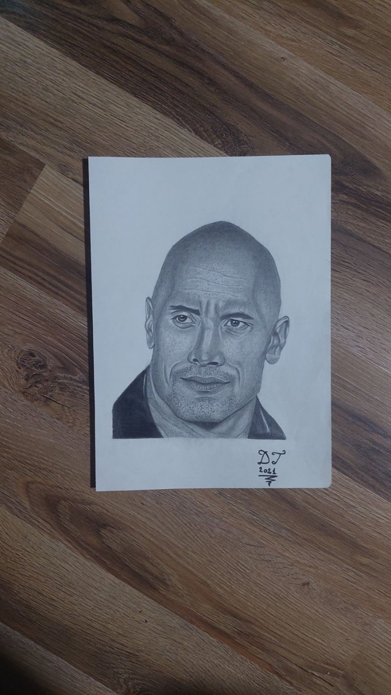 Dwayne Johnson portret, Crtež Darko Tanaskovic
