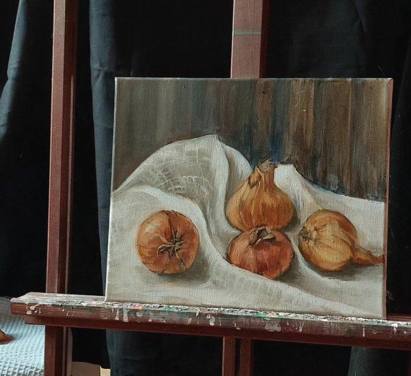 Onions, Painting Antonina Anica