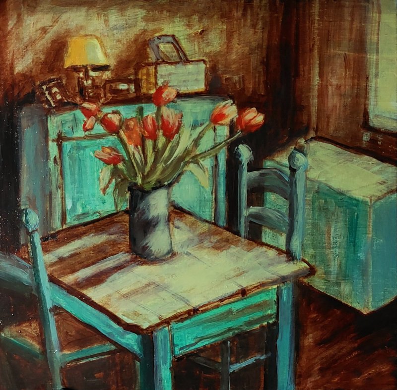 Tulips, Painting Antonina Anica