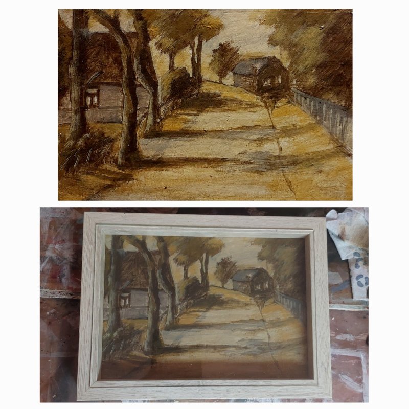 Countryside landscape, Painting Antonina Anica
