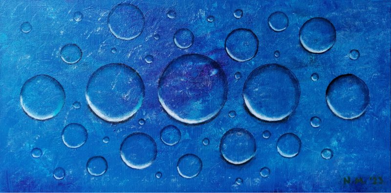 Blue meditation, Painting Nevenka