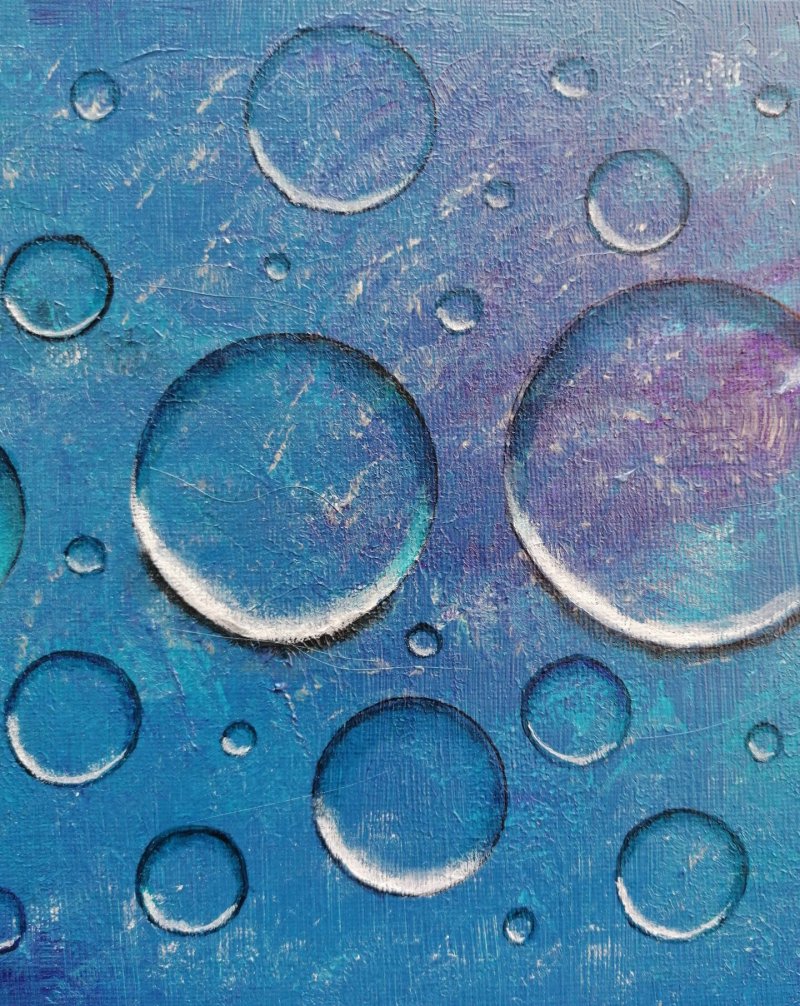 Blue meditation, Painting Nevenka