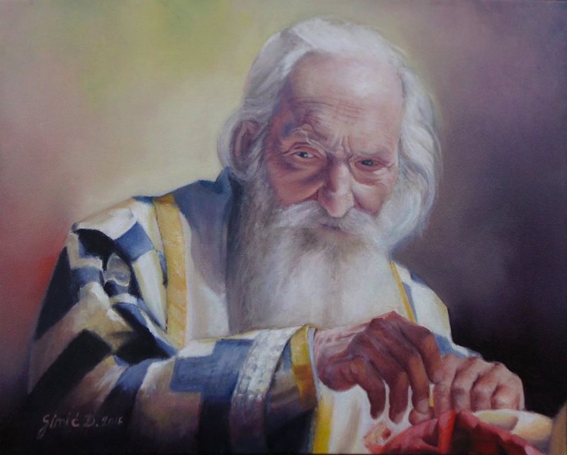 Portret Patrijarha Pavla, Painting Simic Dragana