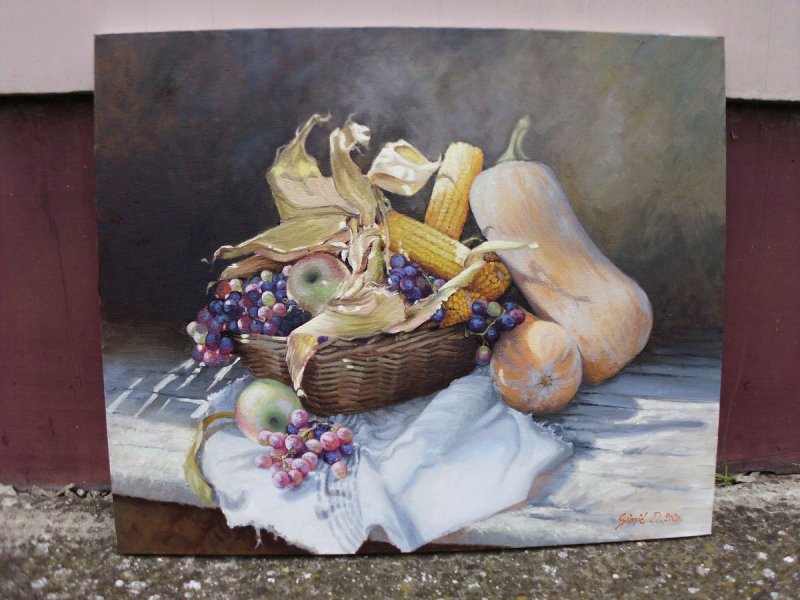 Jesenja mrtva priroda- ulje na platnu 50x60cm, Slika Simic Dragana