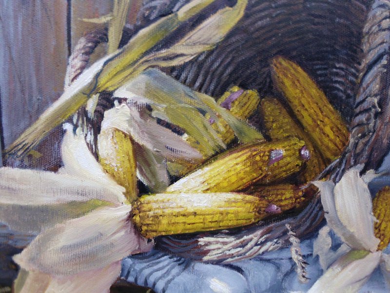 Corn- oil on canvas 40x50cm, Painting Simic Dragana