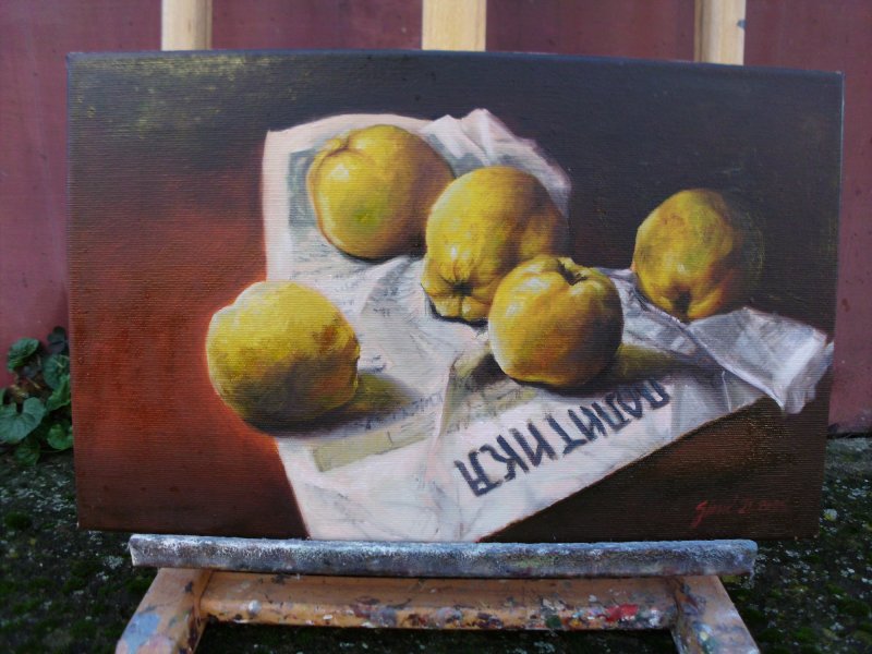 Dunje- ulje na platnu 25x40cm, Slika Simic Dragana